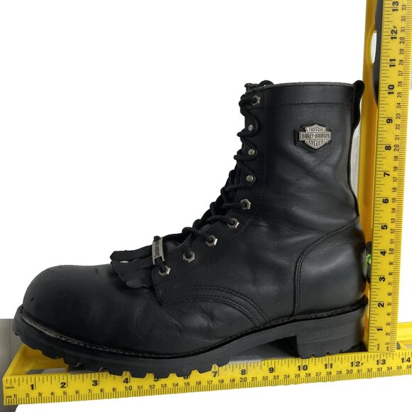 Harley Davidson Steel Toe Combat Leather Motorcycle Biker Work Boots Men's 14 - Picture 12 of 15
